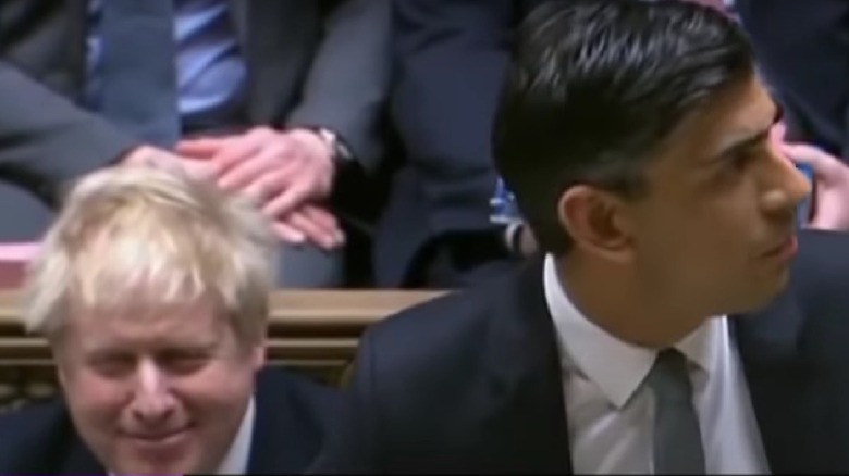 Boris Johnson laughing