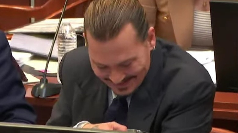 Johnny Depp laughing