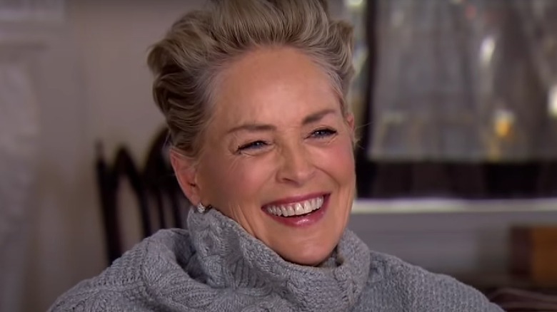 Sharon Stone laughing