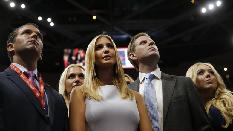 Donald Trump Jr., Ivanka Trump, Eric Trump, and Tiffany Trump posing together