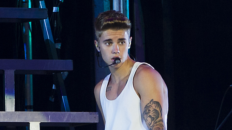 Justin Bieber performing