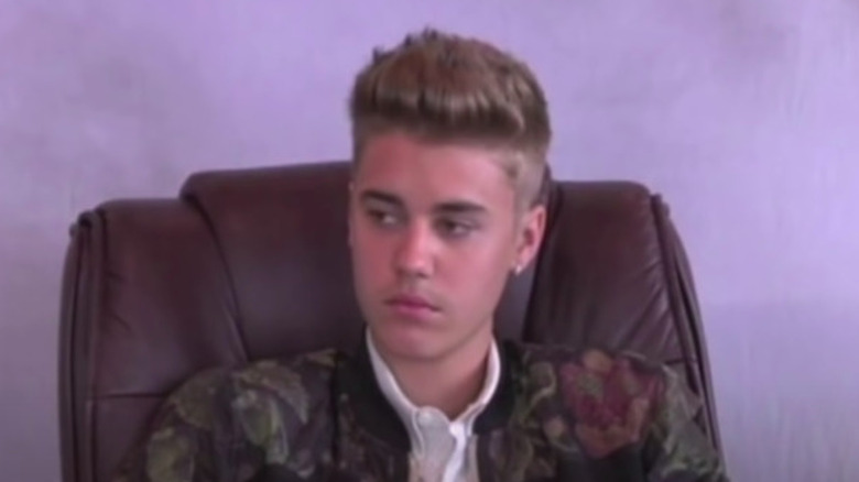 Justin Bieber sits for a deposition