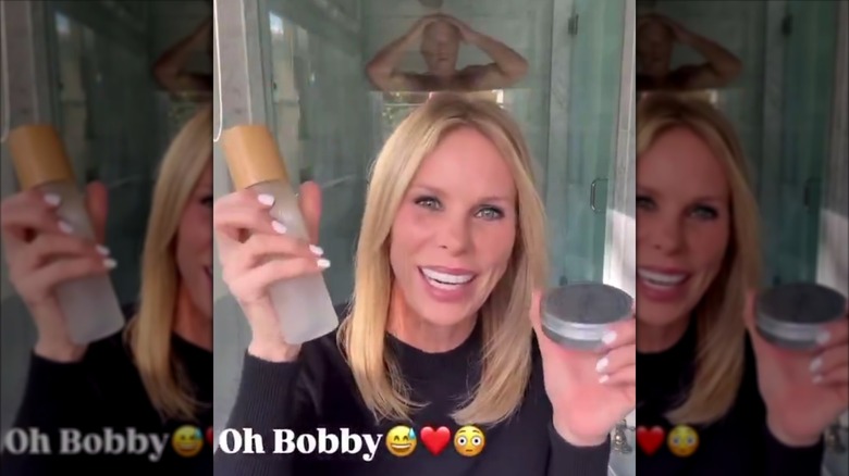 Robert F. Kennedy Jr. in shower behind Cheryl Hines