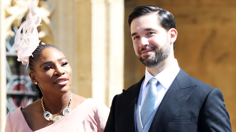 Serena Williams and Alexis Ohanian at Meghan Markle's wedding