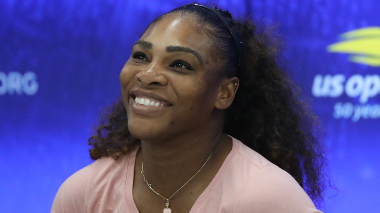 Serena Williams smiles in 2018