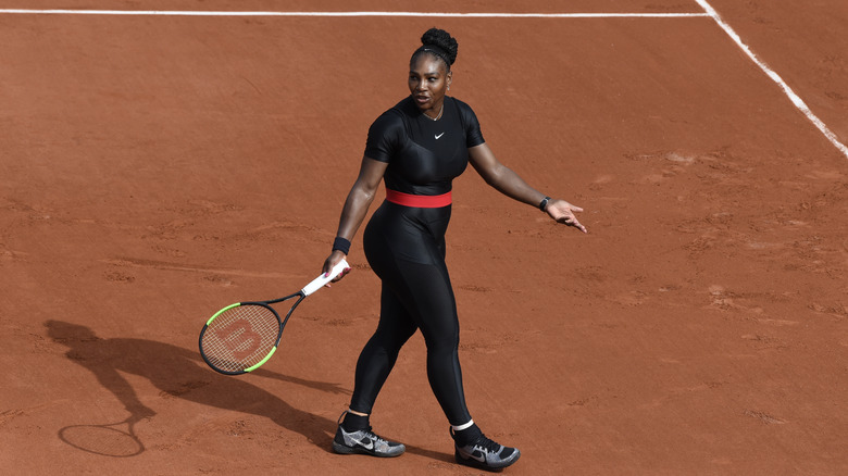 Serena Williams wears a catsuit at the French Open