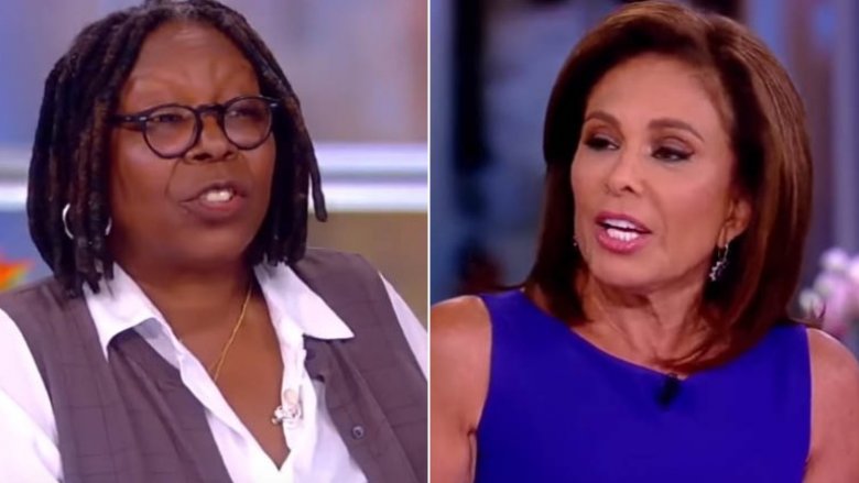 Whoopi Goldber and Judge Jeanine Pirro on the View
