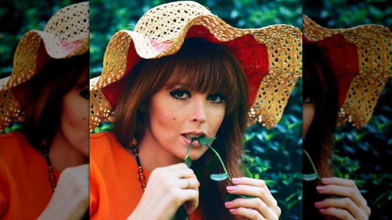 Tina Louise pictured in 1970 in a big hat