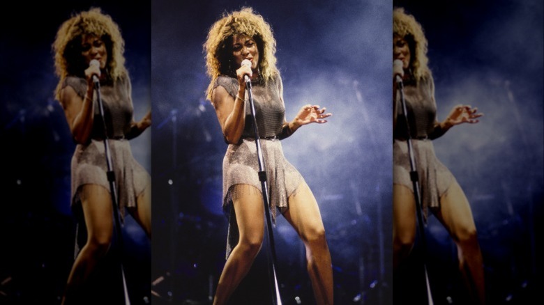 Tina Turner performing on stage 