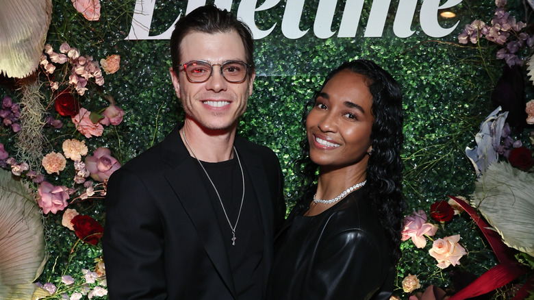 Matthew Lawrence and Chilli pose at a 2023 event
