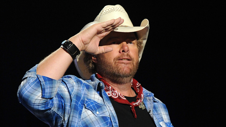 Toby Keith wearing a cowboy hat