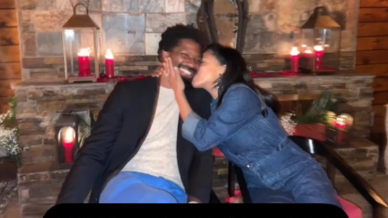 Sheinelle Jones kissing husband Uche Ojey
