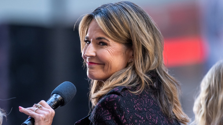 Savannah Guthrie on the set of 