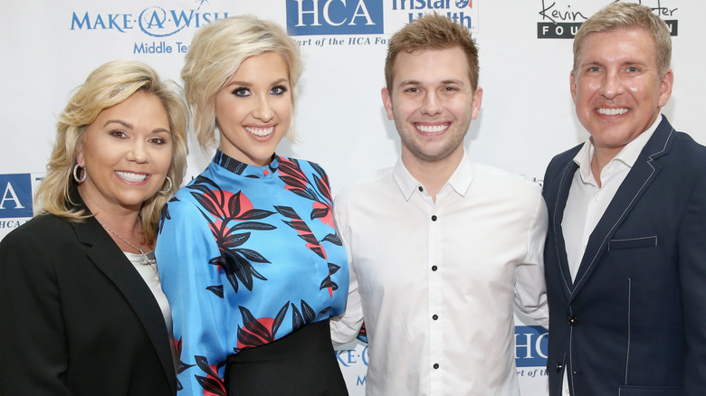 The Chrisley family posing
