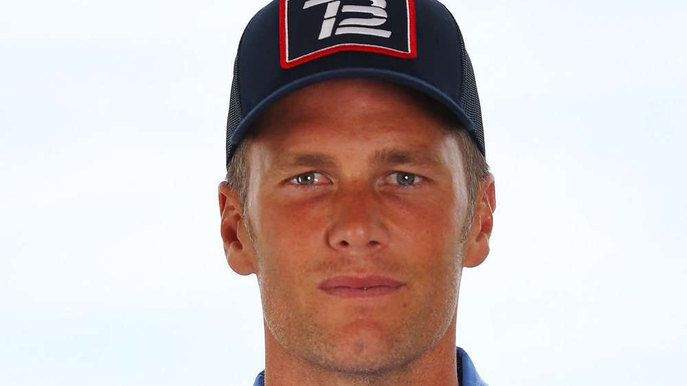 Tom Brady looking serious