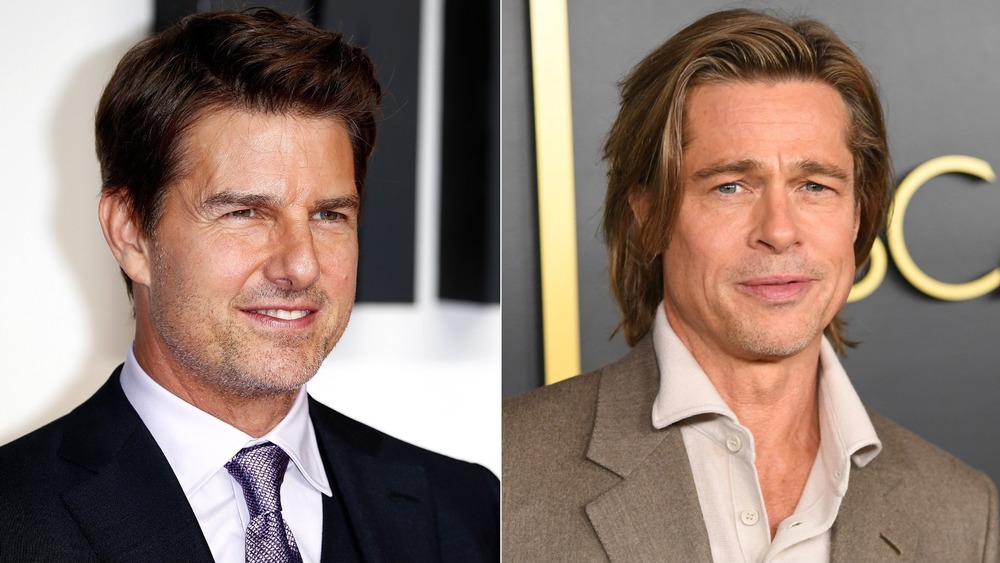 Tom Cruise and Brad Pitt posing