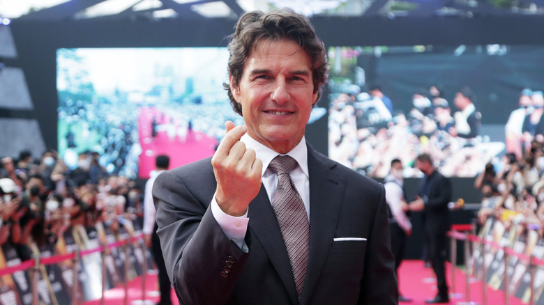 Tom Cruise red carpet smiling