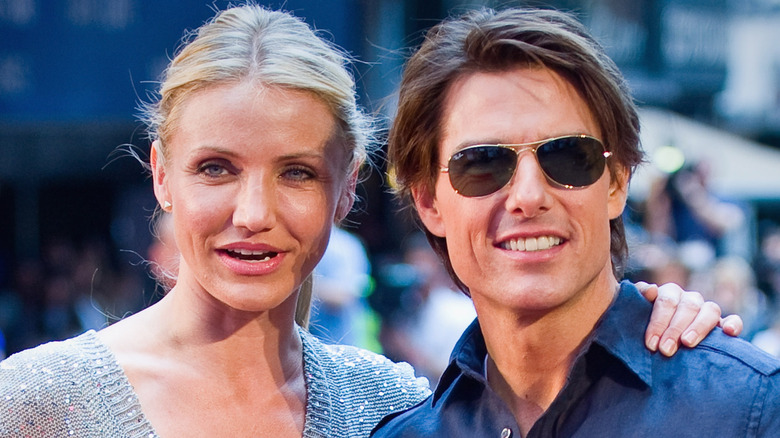 Tom Cruise and Cameron Diaz smiling