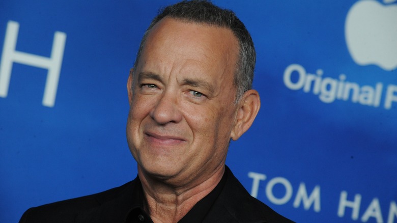 Tom Hanks side eye smiling