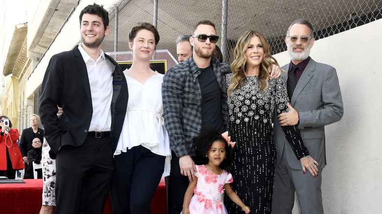 Chet Hanks with his daughter join his parents and siblings on the Hollywood Walk of Fame