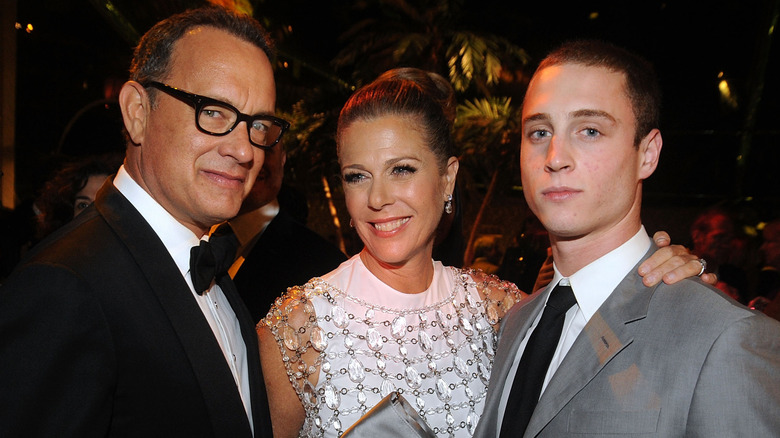 Chet Hanks with his parents in 2010