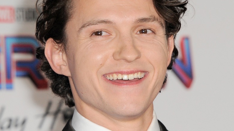 Tom Holland smiling longer hair