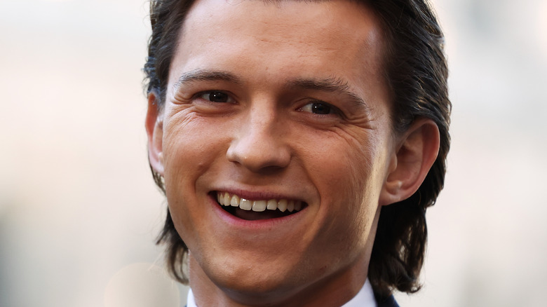 tom holland smiling