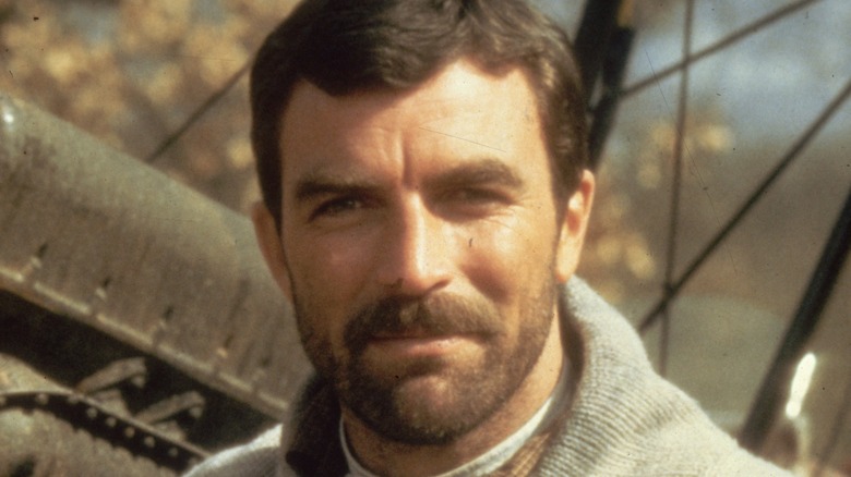 Tom Selleck slightly smiling