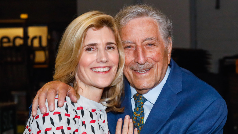 Tony Bennett and Susan Benedetto smiling