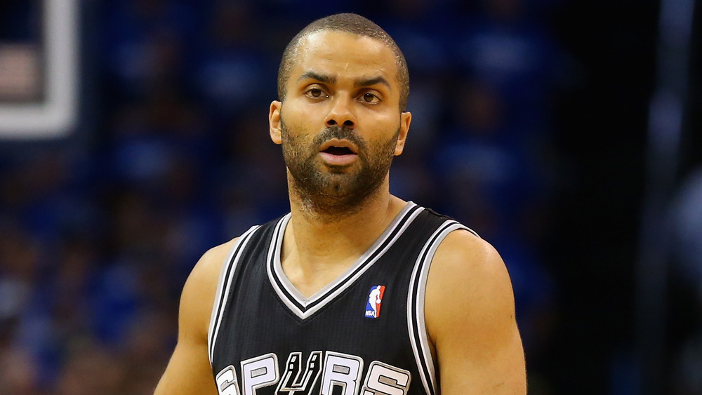 Tony Parker playing basketball