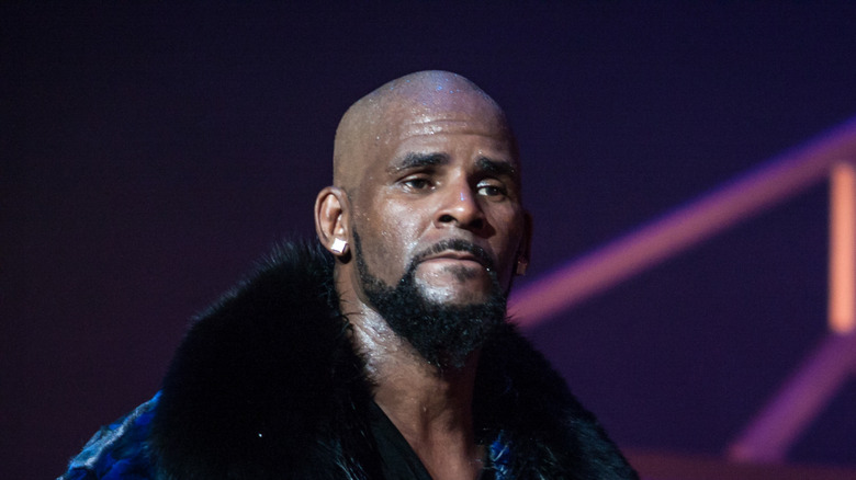 R Kelly looking serious