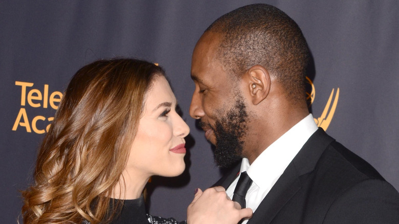 Allison Holker and Stephen "tWitch" Boss looking at each other
