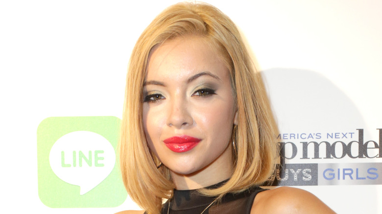 Mirjana Puhar in red lipstick