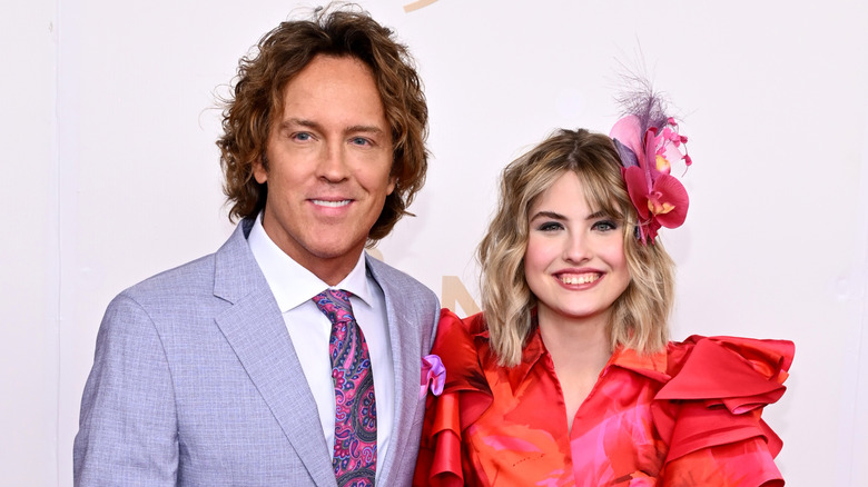 Larry and Dannielynn Birkhead posing together on the red carpet.