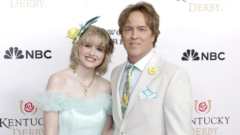Dannielynn and Larry Birkhead pose together at the Kentucky Derby.