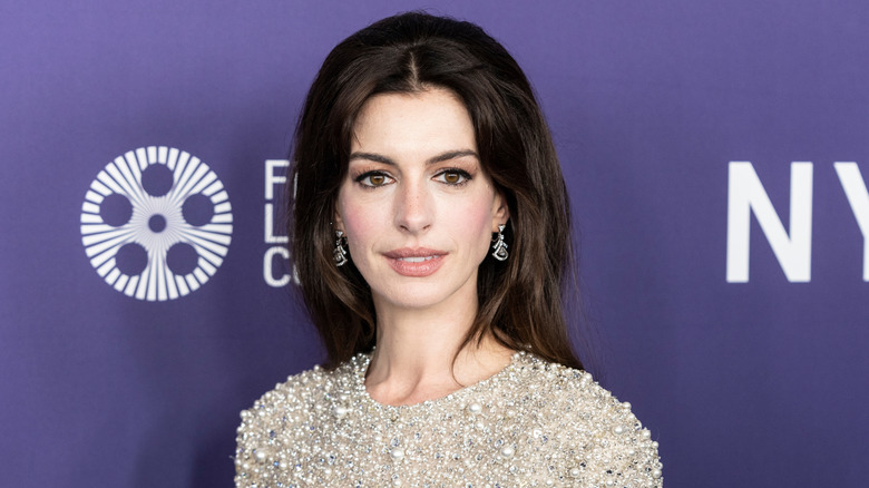 Anne Hathaway, looking kind of sad, 2022 photo