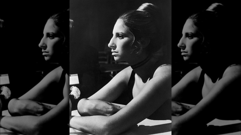 Barbra Streisand looking away