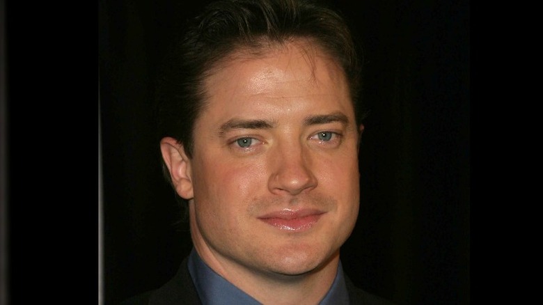 Brendan fraser looking serious