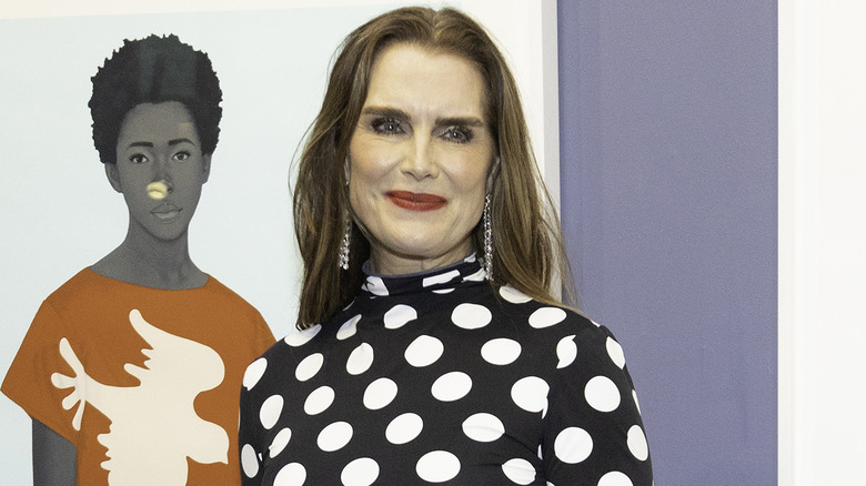 Brooke Shields posing at an event
