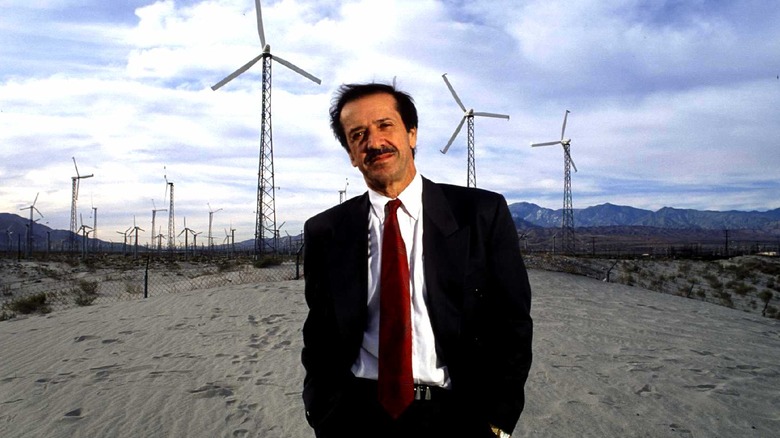 Sonny Bono as mayor in 1991, posing outside