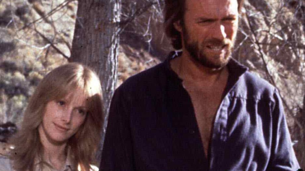 Sondra Locke and Clint Eastwood filming The Outlaw Josey Wales