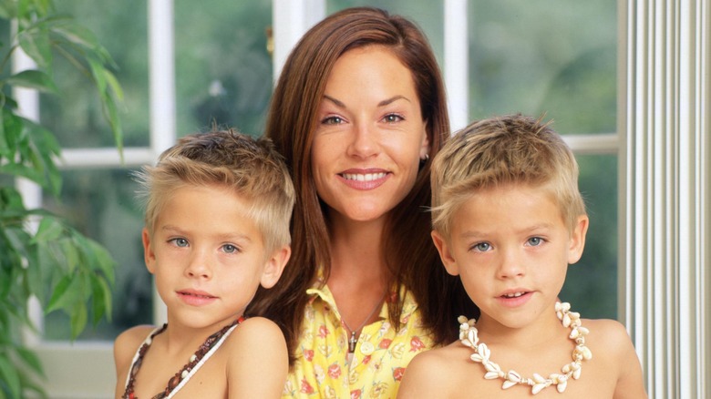 Melanie and the twins smiling
