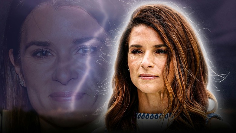 Side by side photos of Danica Patrick