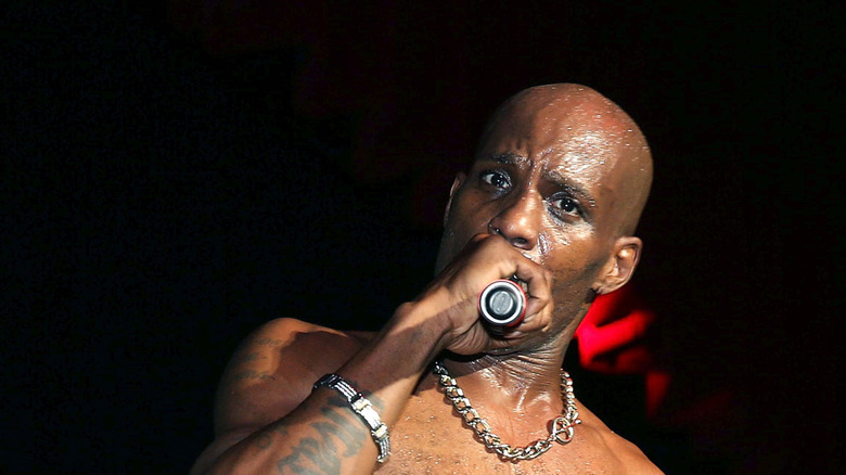 DMX performing on stage