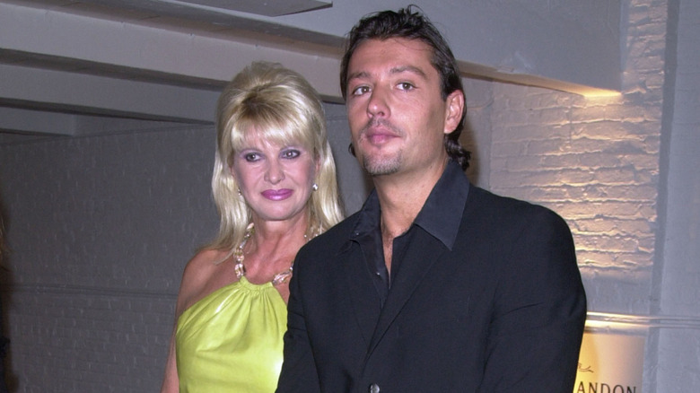 Ivana Trump walking and smiling with fourth husband Rossano Rubicondi