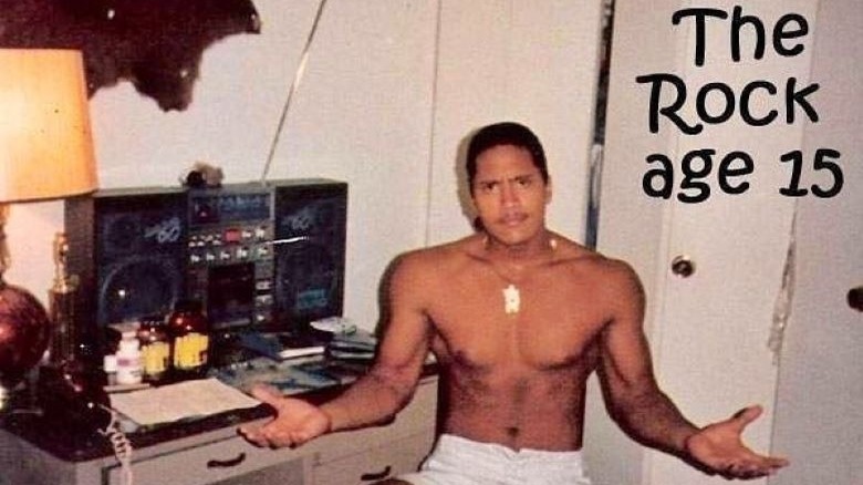 Dwayne Johnson smiles in 2017