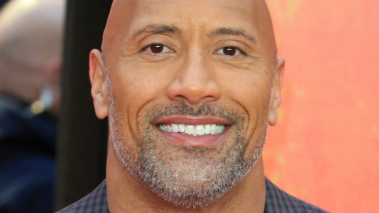 Dwayne Johnson smiles in 2018