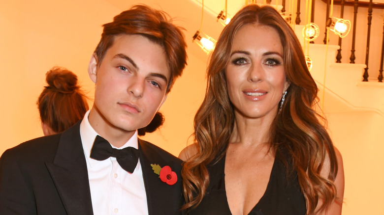 Elizabeth Hurley with son Damian