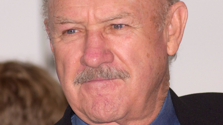 Gene Hackman looking into the distance 