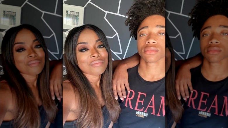 Tiffany Brooks takes selfie with her son Ayden